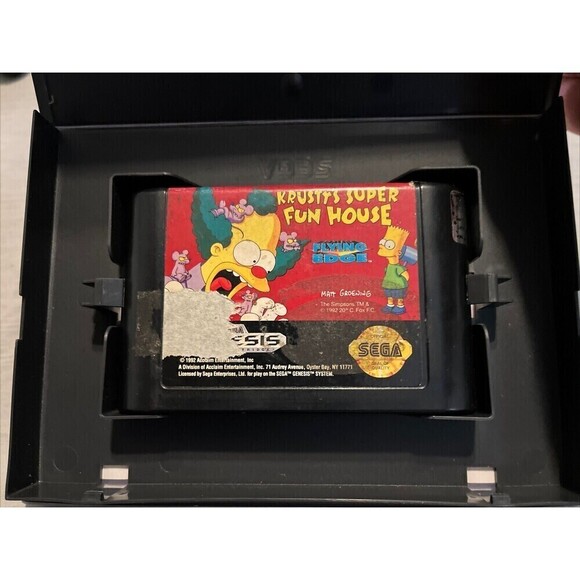 Krusty's Super Fun House (Sega Genesis, 1994) No Manual Tested Working - Picture 3 of 5